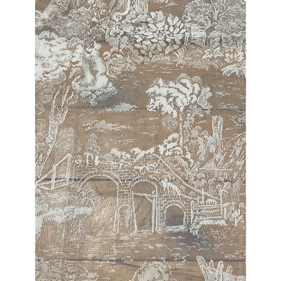 Vintage Lace Curtain Panel Toile Country Cottage Theme Barn 82 x 88 - Picture 4 of 6